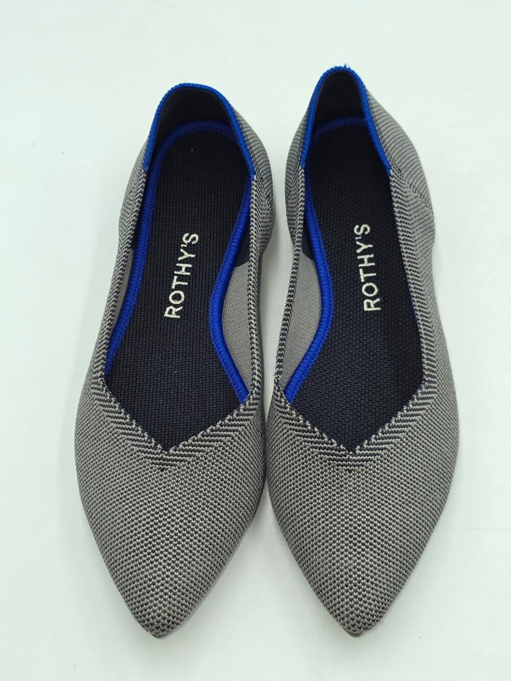 Rothys Women's Gray  Blue Pointed-Toe Comfortable Flats Shoes Size 7 3838 - Picture 7 of 16